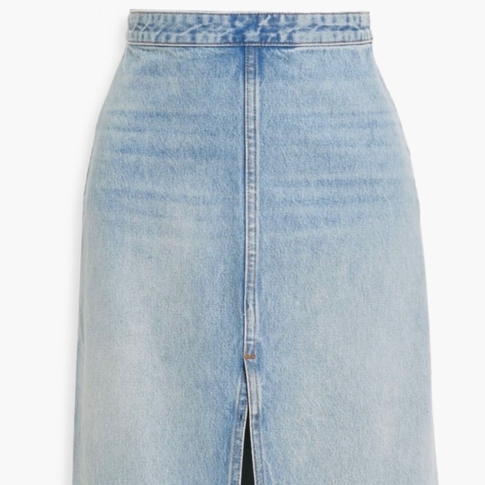 Khaite denim midi skirt